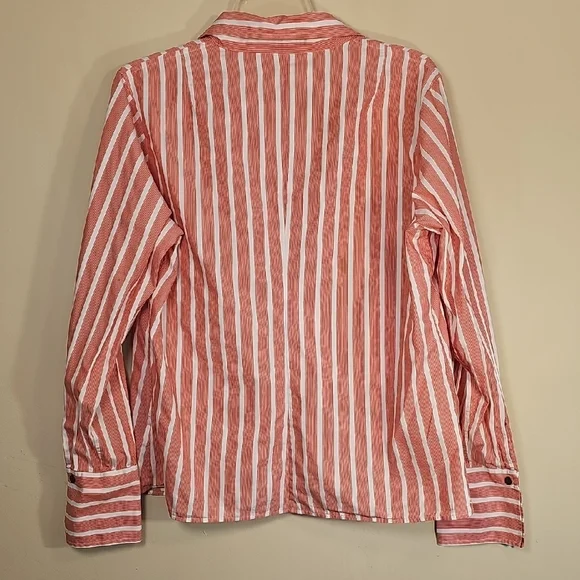 Michael Kors Women's Striped Button-Up Shirt Size 14 - Picture 2 of 6